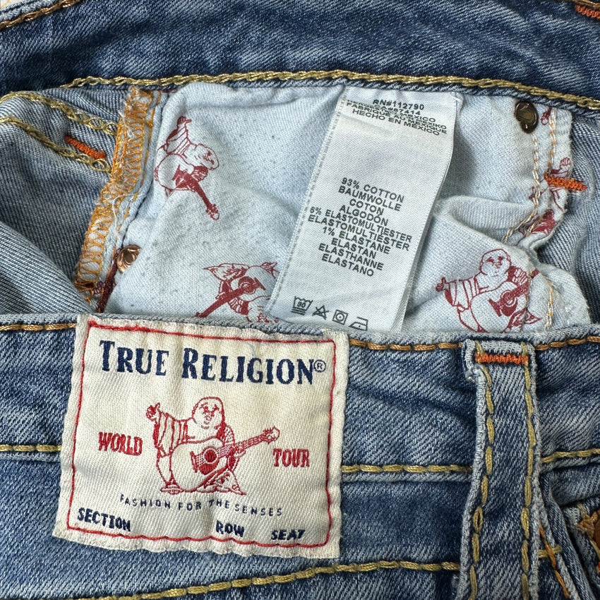 Y2K True Religion Mid Rise Straight Jeans Damen Size 42 / XL