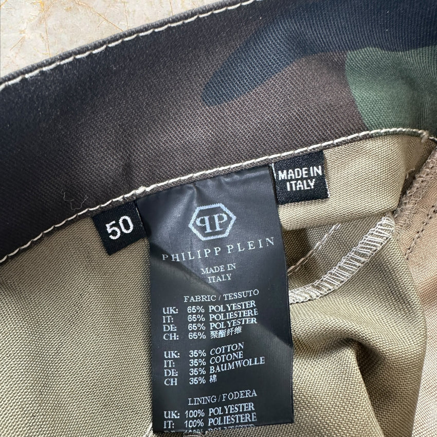 Philipp Plein Camouflage Straight Herren Hose Size 42 / M