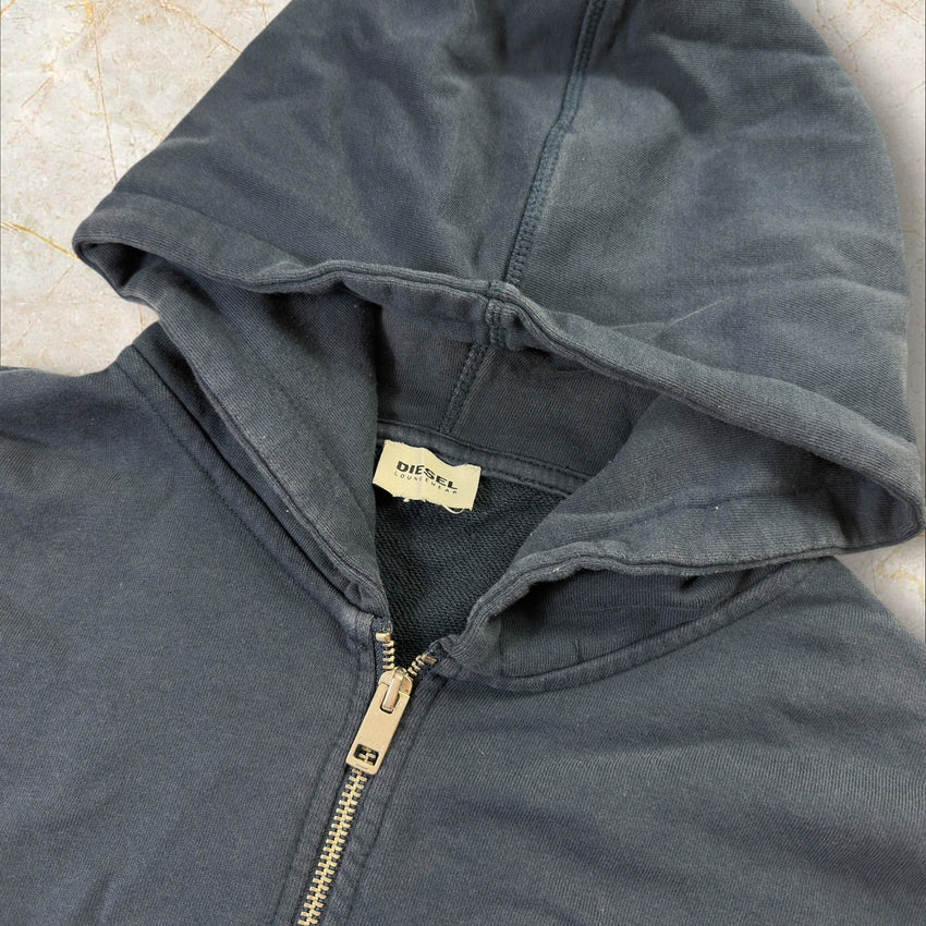 Diesel Y2K Vintage Zip Hoodie — Size XXL