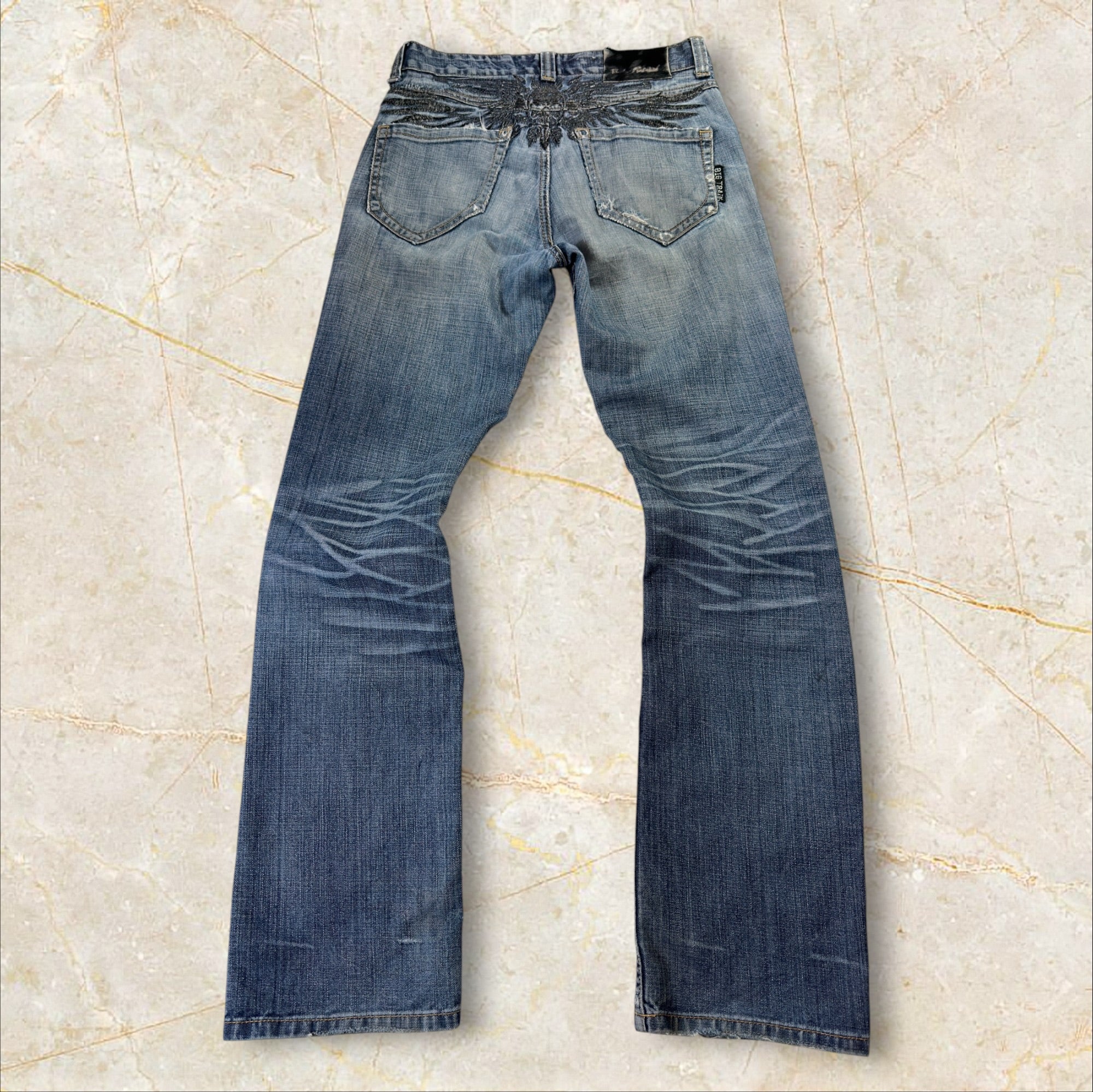 Y2K Big Train Japan Style Herren Straight Jeans Size 36 / XS