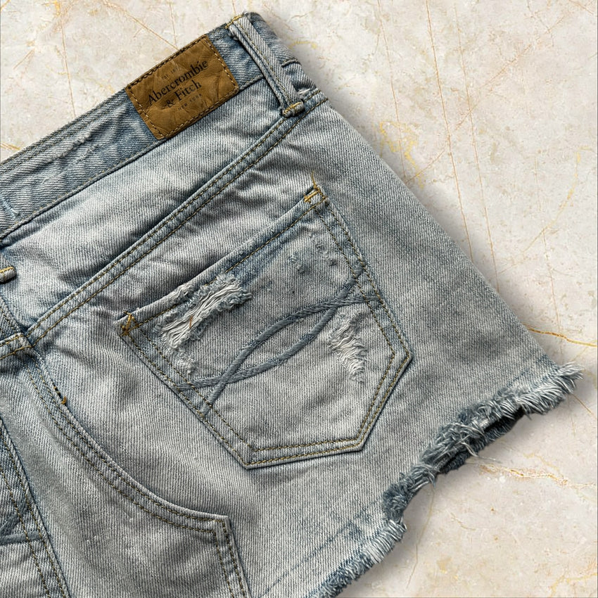Y2K Abercrombie & Fitch Damen Mini Denim Skirt — Size 36 / S