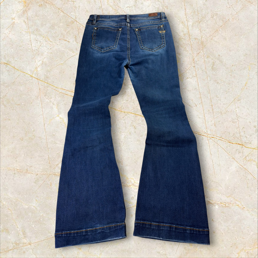 Y2K Miss Me High Rise Flared Jeans Damen Size 46 / 3XL