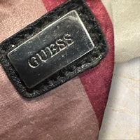 Y2K Guess Big Shoulder Bag – Schwarz Leder