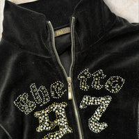 Y2K F&2 Velour Zip Hoodie “Ghetto 97”