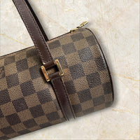 Louis Vuitton Vintage Papillon 30 Damen Schultertasche — Damier Ebene