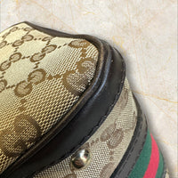 Gucci Vintage Web „Boston Bag“ Handtasche — GG Monogramm