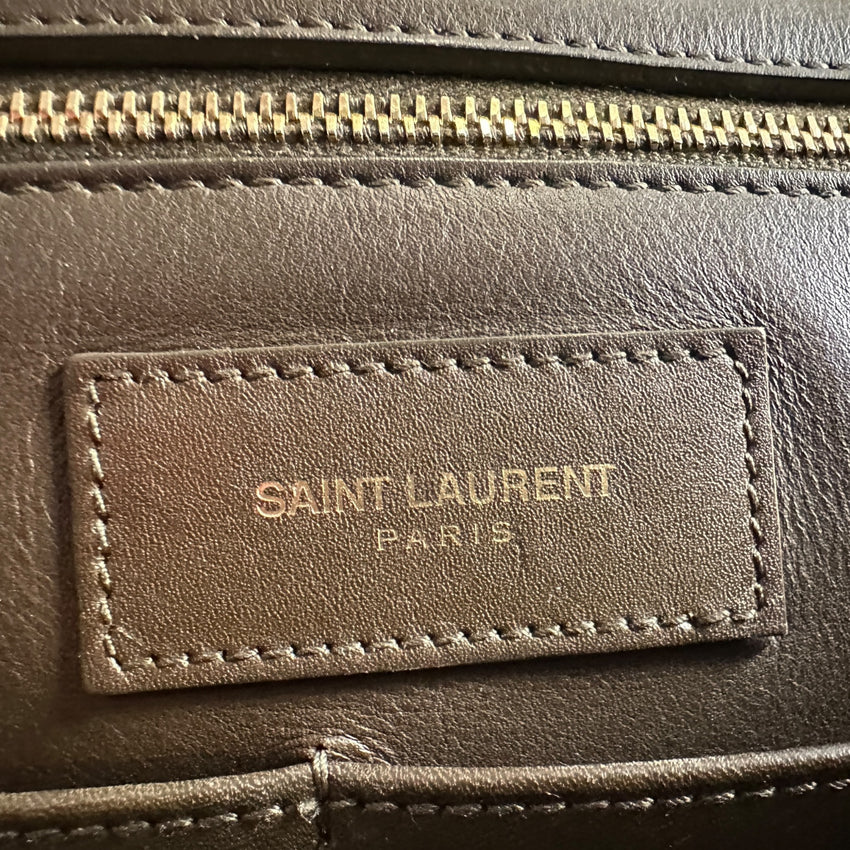 Yves Saint Laurent (YSL) Vintage Chyc Tote Large Damen Handtasche — Khaki-Braun