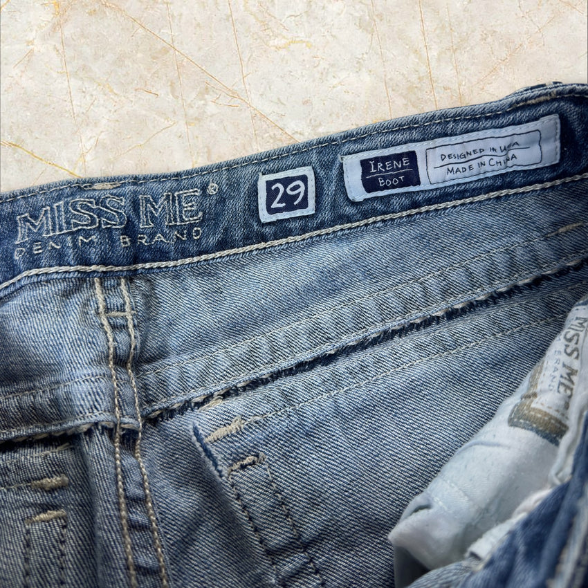 Y2K Miss Me Low Waist Flared Bootcut Jeans Damen Size 38 / M