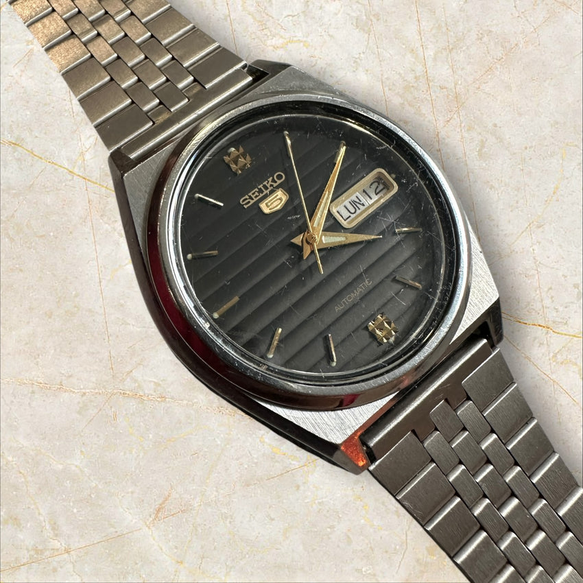 Vintage Seiko 5 Automatic „Jalousien Dial“ Suwa Seikosha — Herrenuhr