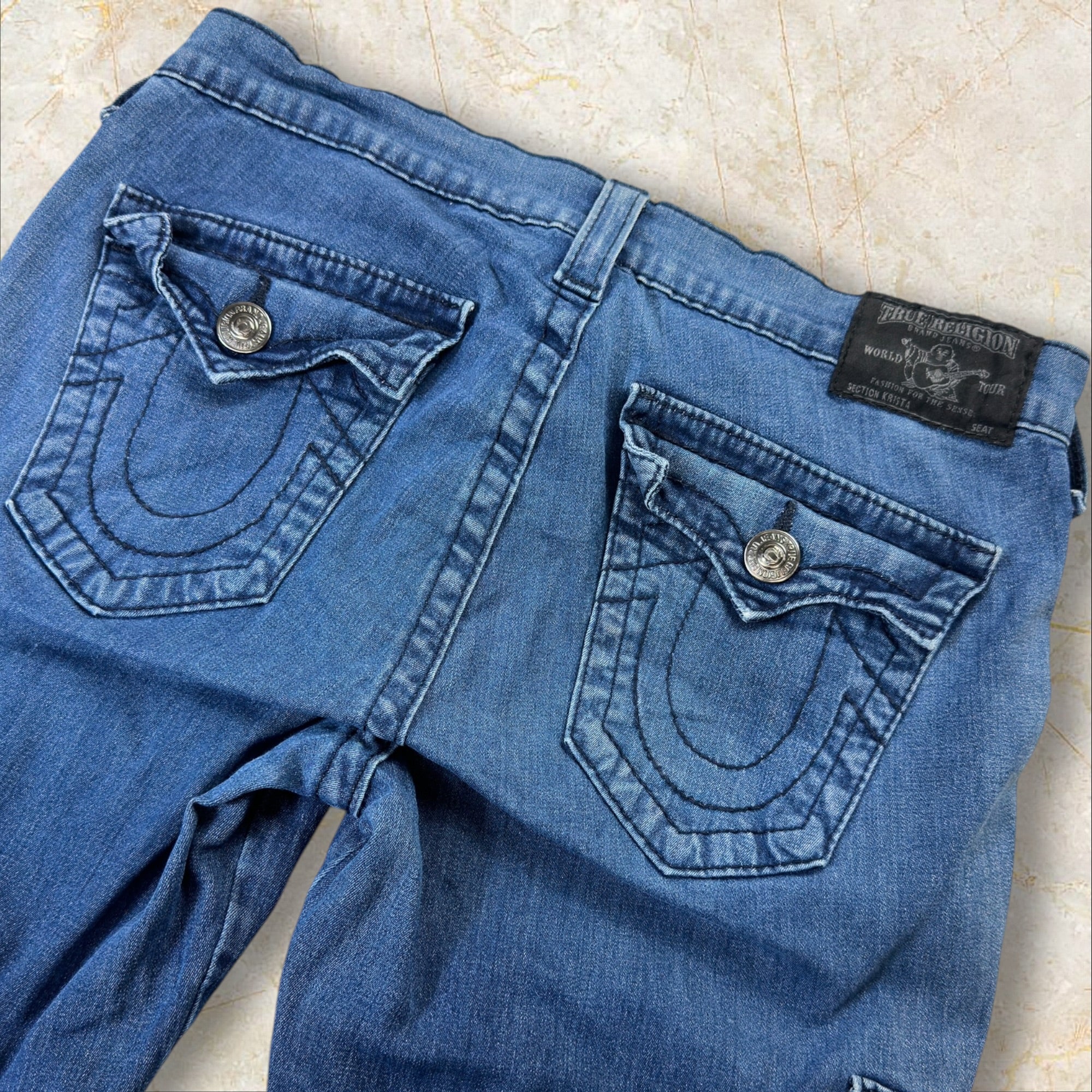 True Religion Y2K Cargo Skinny Herren Jeans Size 38 / S