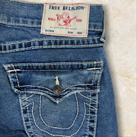 True Religion Y2K Straight Ripped Herren Jeans Size 44 / L
