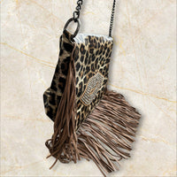 Y2K Style Leo Fringe Schultertasche