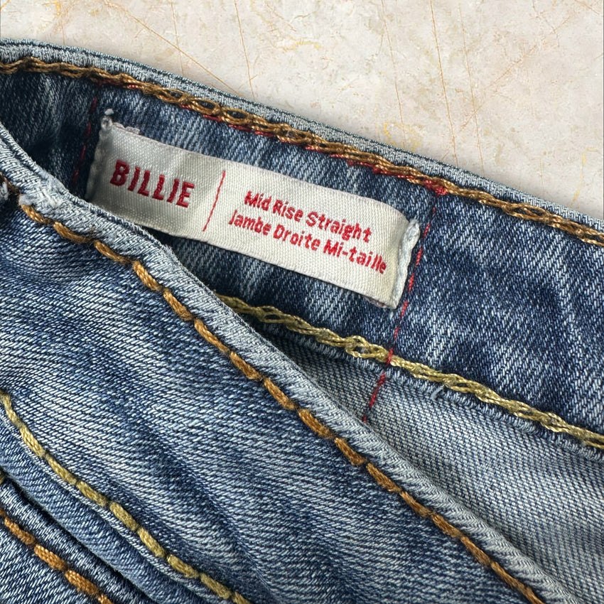Y2K True Religion Mid Rise Straight Jeans Damen Size 42 / XL