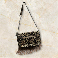 Y2K Style Leo Fringe Schultertasche