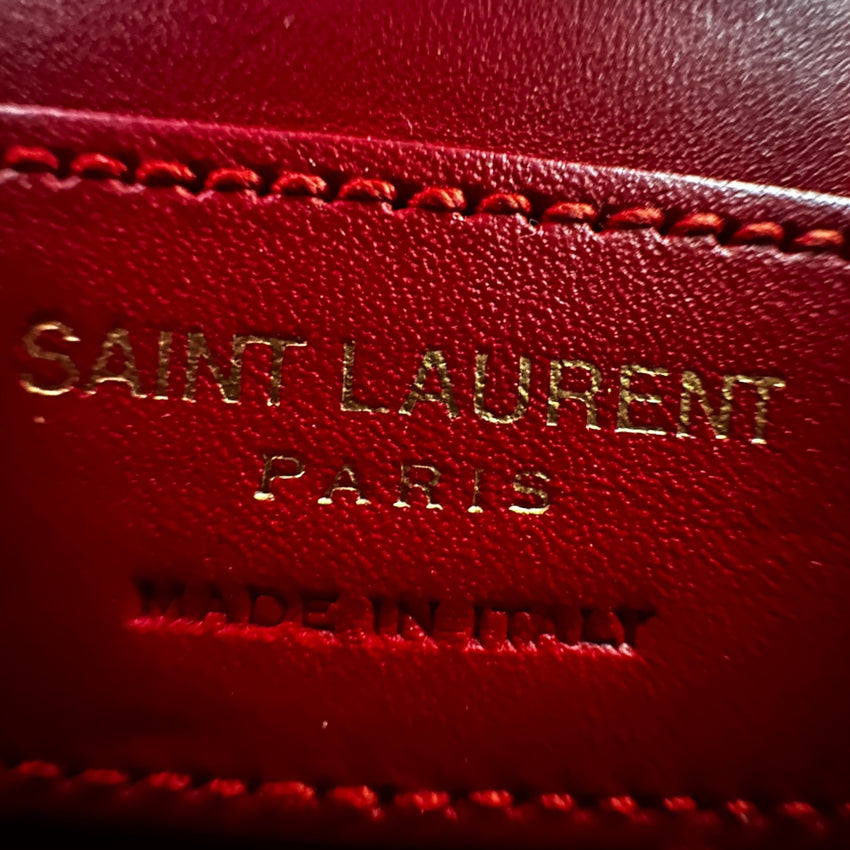 Yves Saint Laurent Kate Tassel (Pompoms) Crossbody – Red Leather
