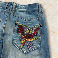Y2K 2000s Damen Flared Bootcut Jeans Size 32 / XXS