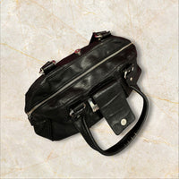 Y2K Guess Big Shoulder Bag – Schwarz Leder