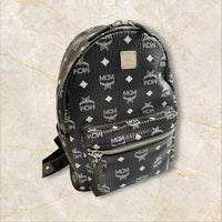 MCM Black Monogramm Unisex Rucksack