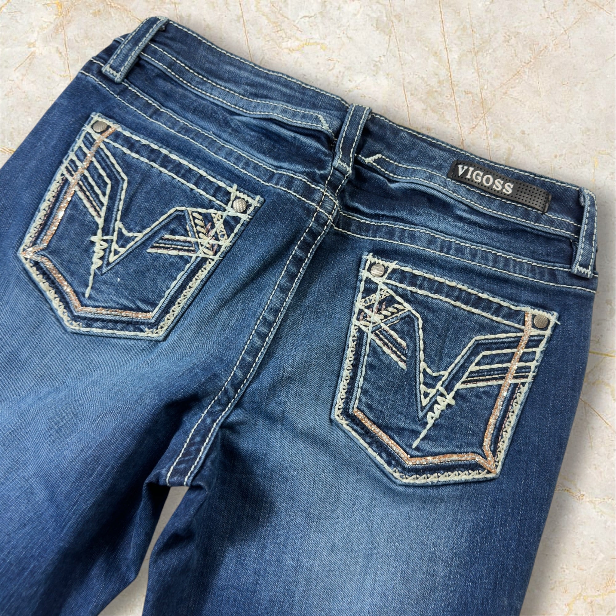 Y2K Vigoss Damen Flared Bootcut Jeans Size 38 / M