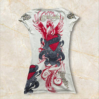 Y2K Ed Hardy V-Neck Shirt Size M