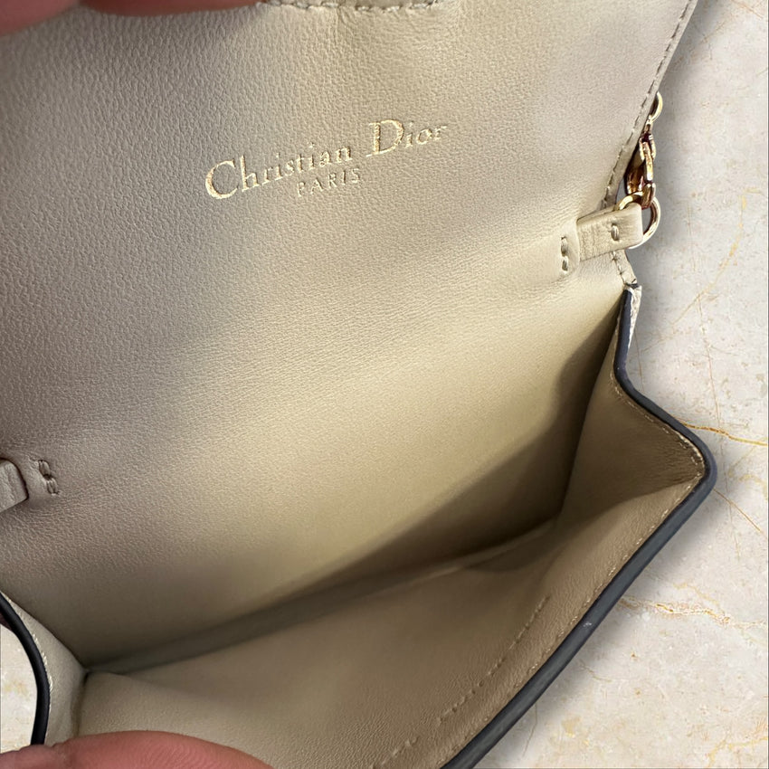 Christian Dior Mini Saddle Bag Crossbody – Beige (Ungetragen)