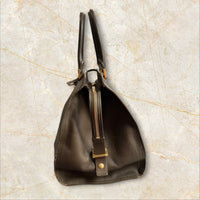 Yves Saint Laurent (YSL) Vintage Chyc Tote Large Damen Handtasche — Khaki-Braun