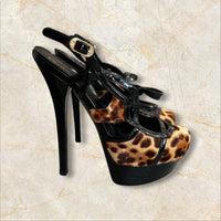 Fendi Y2K Leopard Heels Pumps