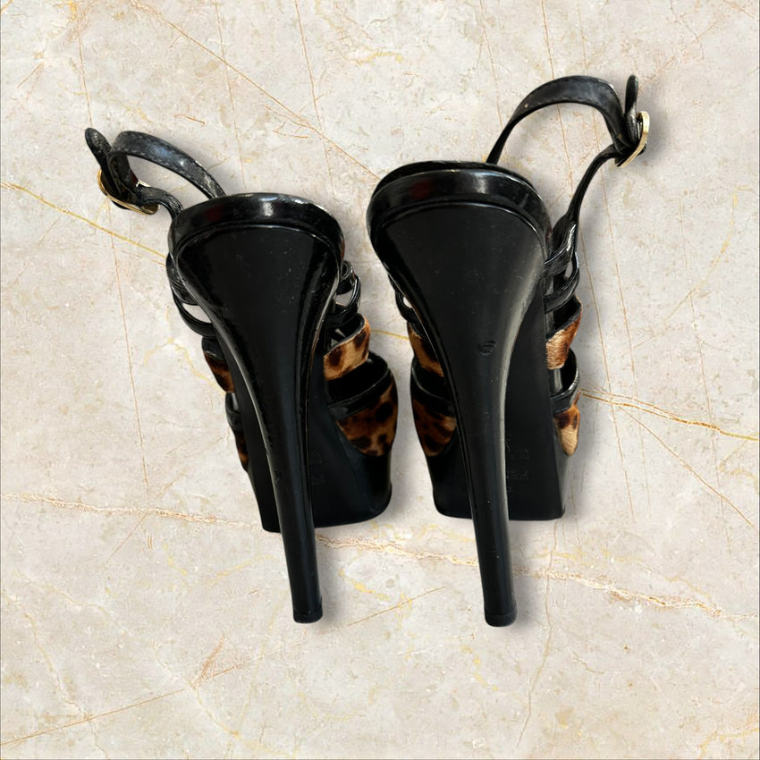 Fendi Y2K Leopard Heels Pumps